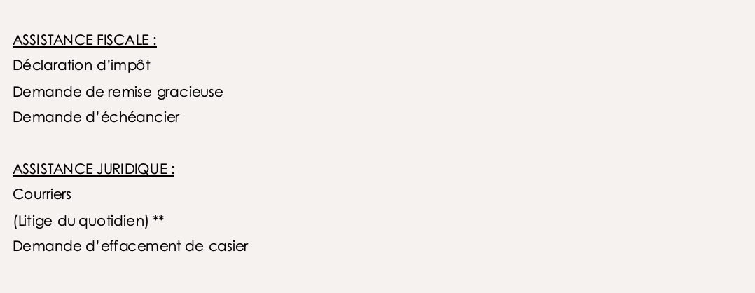 Assistance Juridique & Fiscale