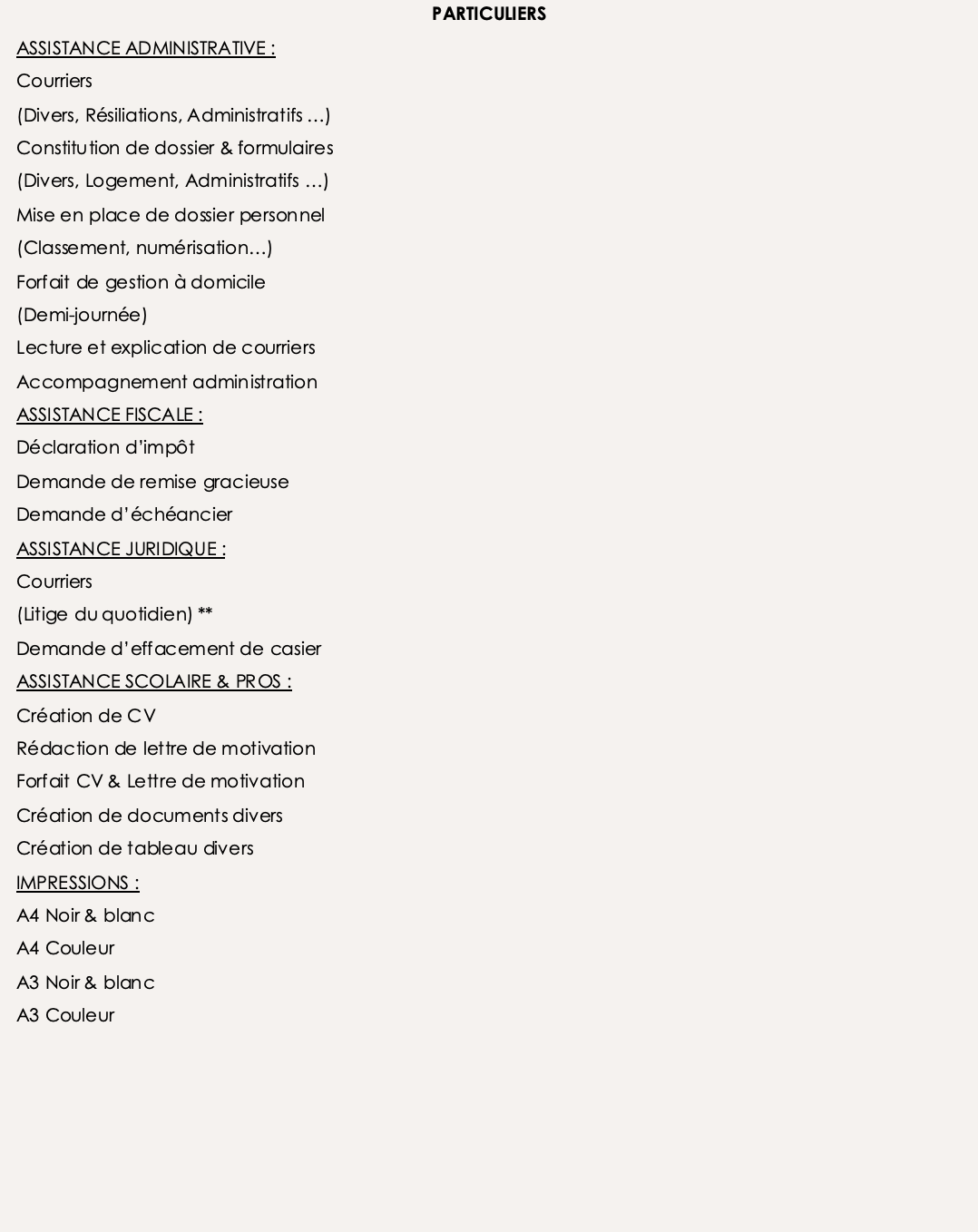 Accompagnement Particuliers