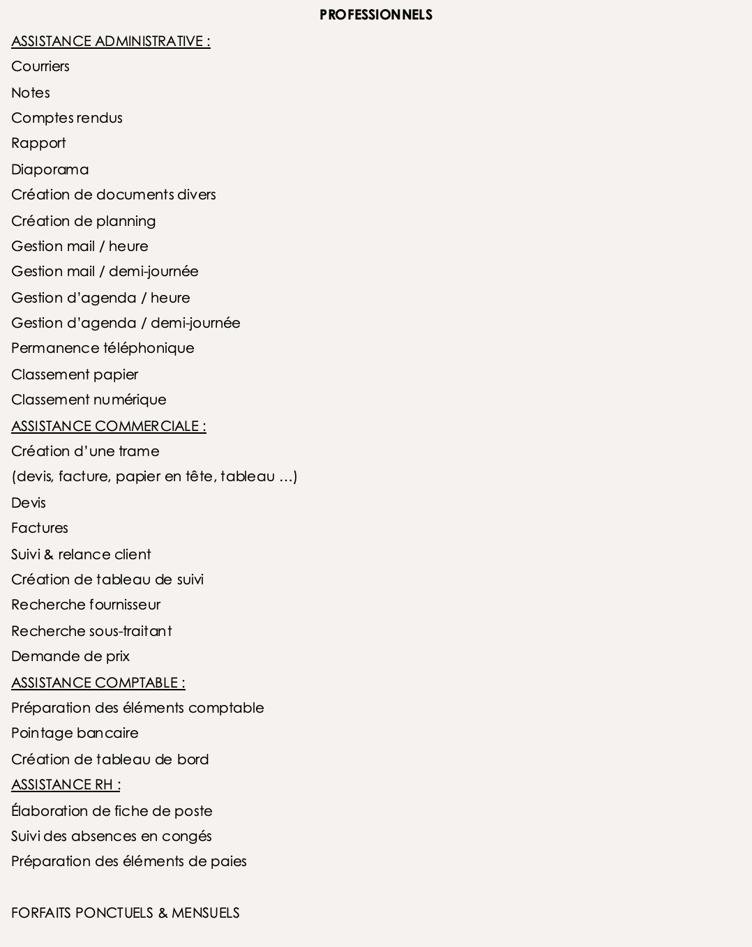 Accompagnement Professionnels